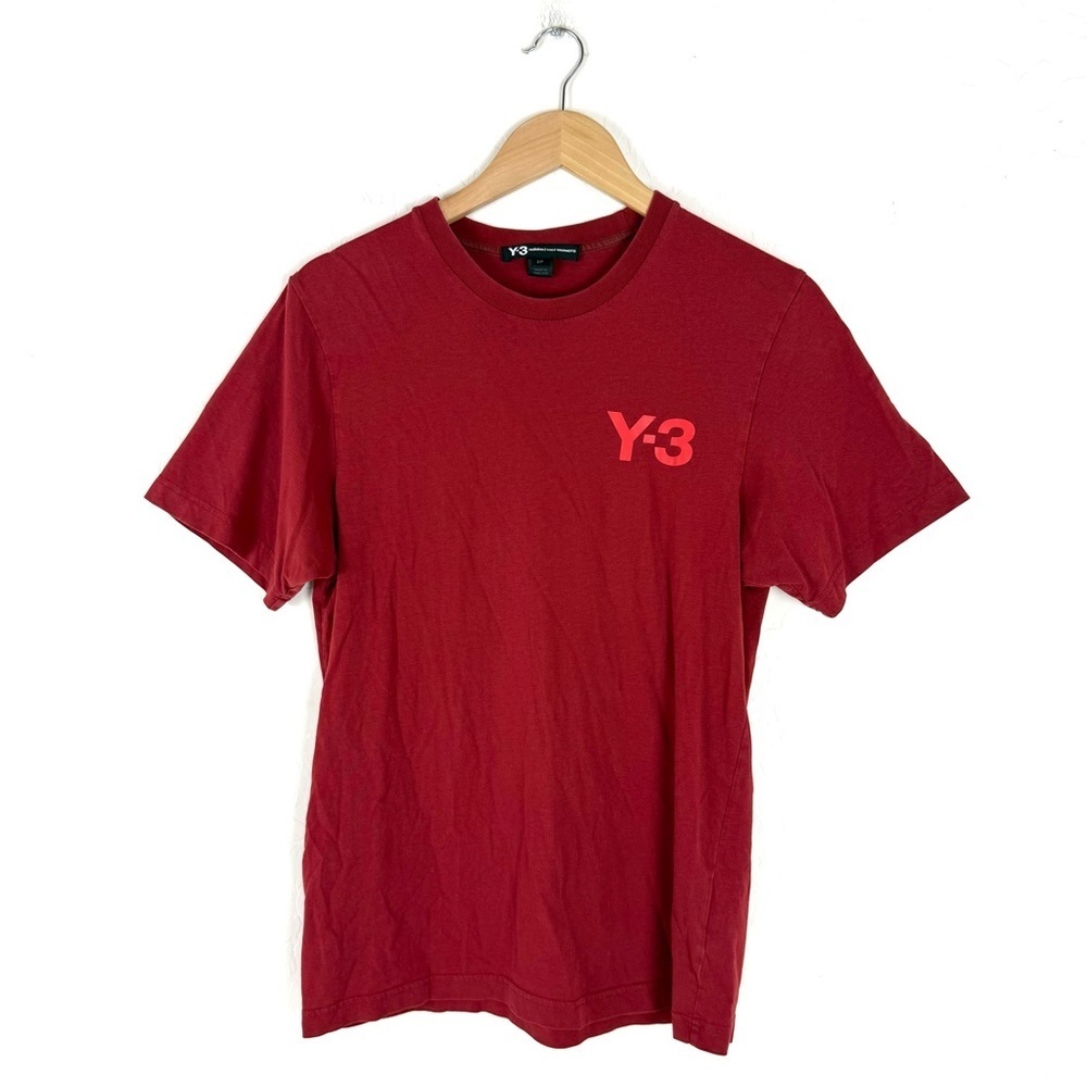 Yohji Yamamoto Y-3 Logo Adidas Tee T-shirt Red Short Sleeve